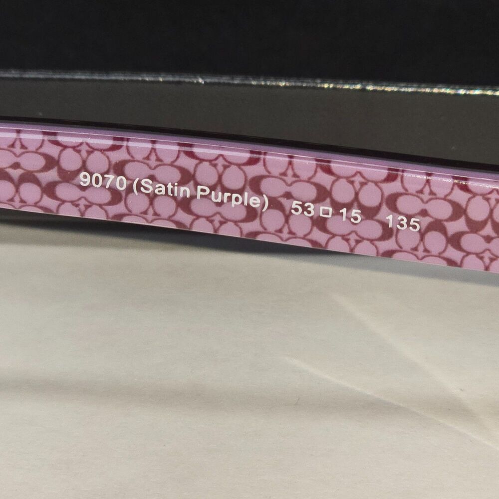 Coach Frames Glasses Readers +2 Logo Satin Purple Logo Design (9070) 53 15 135 - Picture 4 of 9